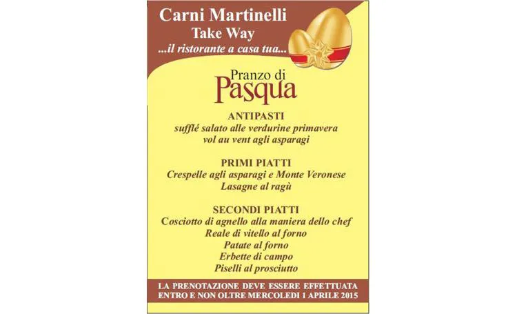 Menu di Pasqua